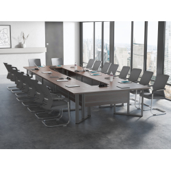 Krzesła Berlin (22 szt ) Stół konferencyjny 552x200cm Twist H22 na 22 osób